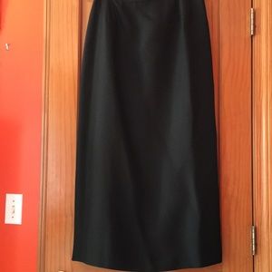 Classic Talbots longer black silk skirt size 12